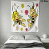 Bees and Maya Wall Tapestry Aesthetic Wall Hanging Printed Fabric Blanket Decorative Tapestries for Bedroom Living Room Home Decor