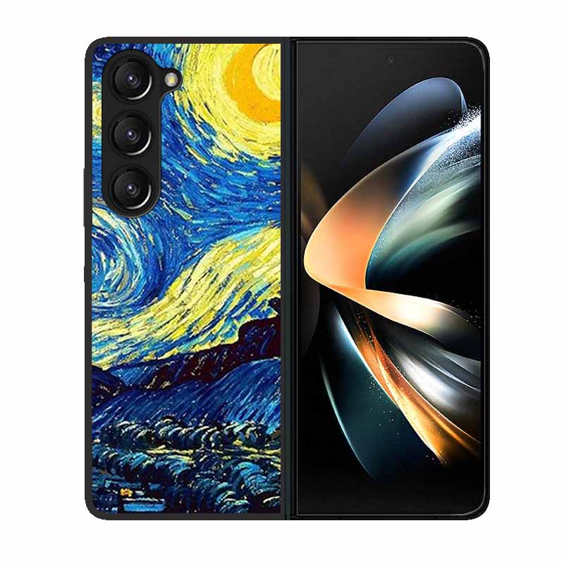 For Samsung Z Fold 6 Phone Case Cover Wolf Black Plastic Hard Back Cover Case For Samsung Galaxy Z Fold6 Fold 4 3 2 5 Case Funda