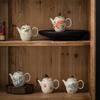 Hand Drawn Beautiful Peach Flowers Teapot Tea Maker Tea Kettle Tea Ceremony Lady Tea Set Kungfu Tea Set Single Pot Tea Brewing