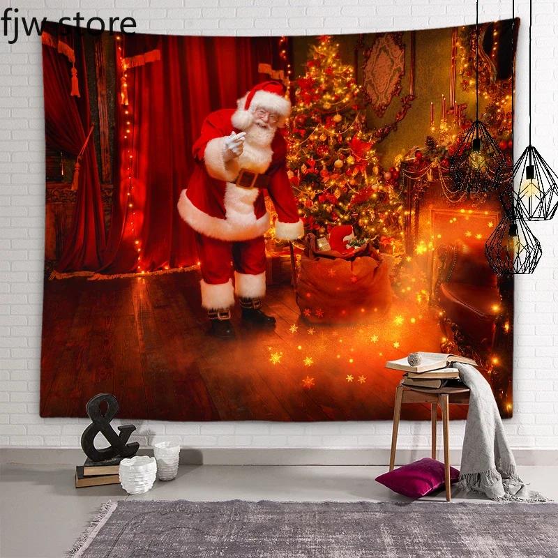 Santa Claus Tapestry Christmas New Year Wall Art Decor  Dorm Room  Bedroom Living  Home    Gift