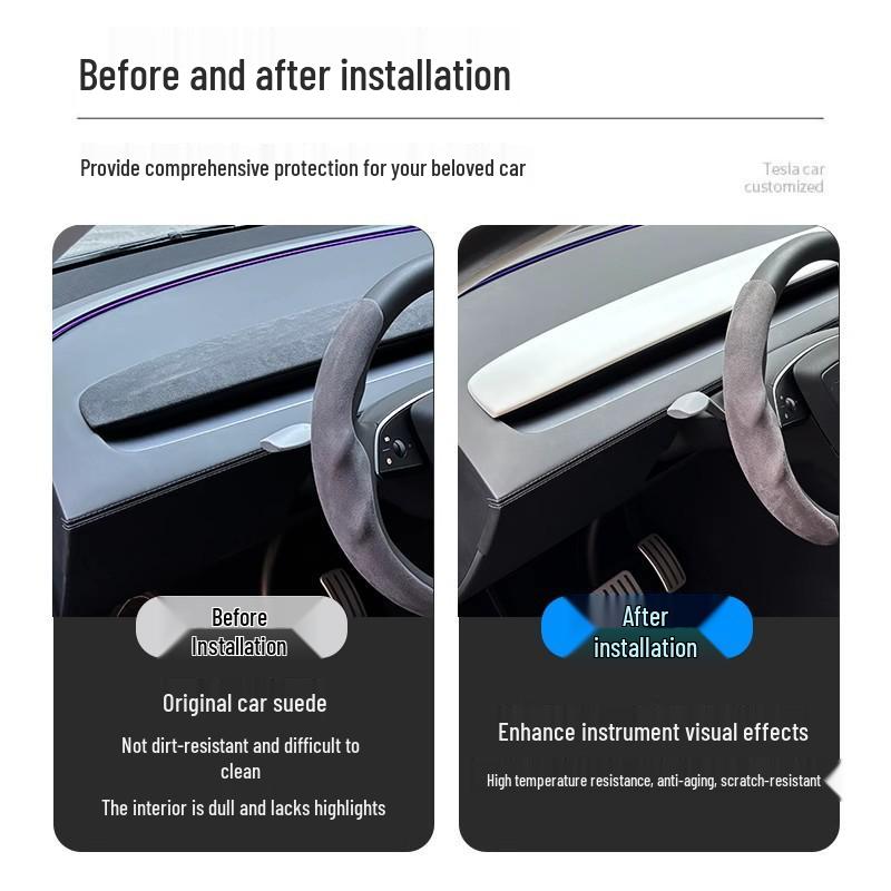 Bandă Decorativă pentru Bordul Consolei Centrale Tesla Model Y/3 pentru Protecție Interioară