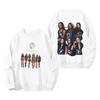 Women's Fashion Long Sleeve Print Round Neck Loose Pullover Sweater Top