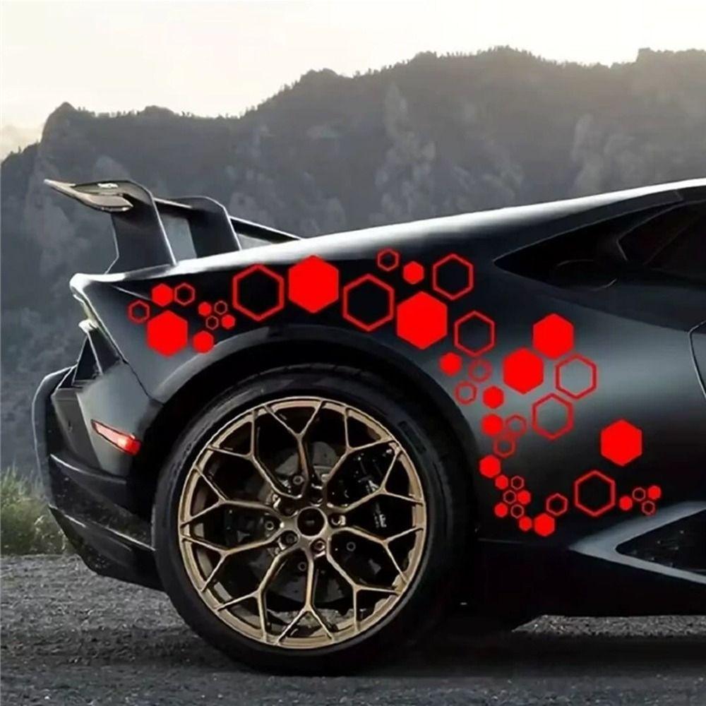 DIY Car Modification Car Decals Trims Waterproof Vinyl Hexagon Honeycomb Decals