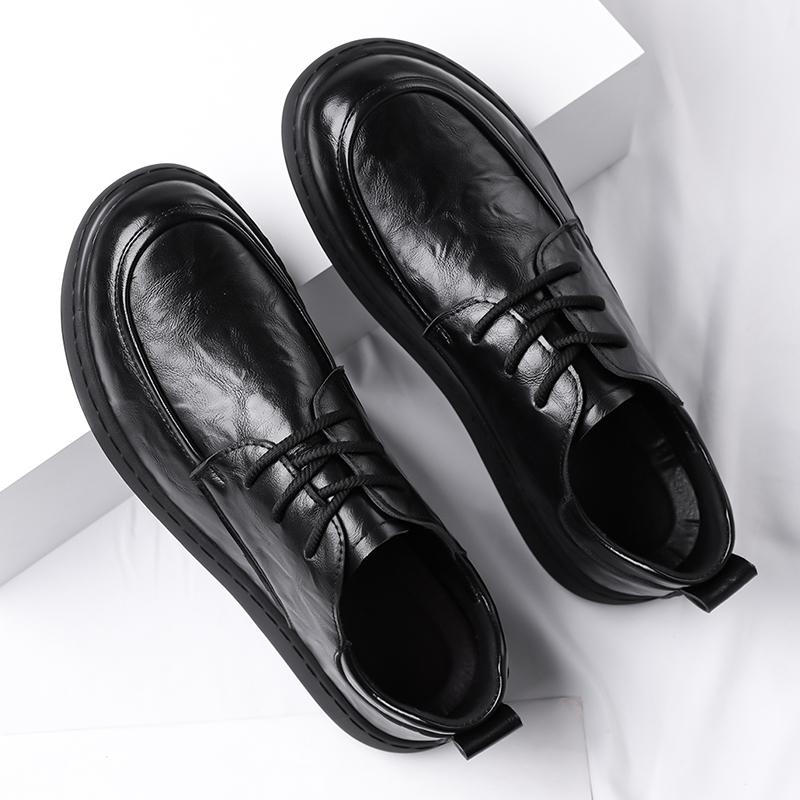 Fashion High Quality Casual Leather Business Shoes Men Outdoor Antiskid Flat Brand Oxford Shoes Designer Minimalist Walking Board Shoes