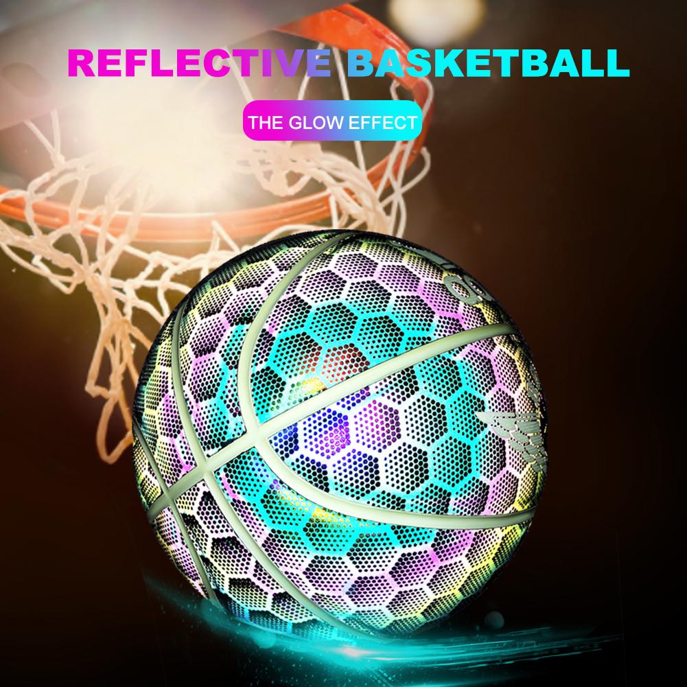 Training Basketball. Smooth/Slip Grip/Slippery. Reflective Glowing