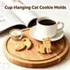 Cartoon Cat Cat Cookie Mold Hanging Cup Cookie Press New Cat Baking Stamp  Coffee Cup Decoration
