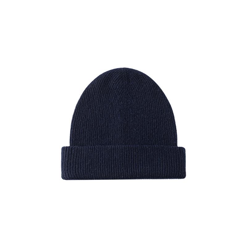 Premium Korean-Style Women's 100% Wool Knit Hat, Thickened for Warmth, Perfect for Autumn and Winter