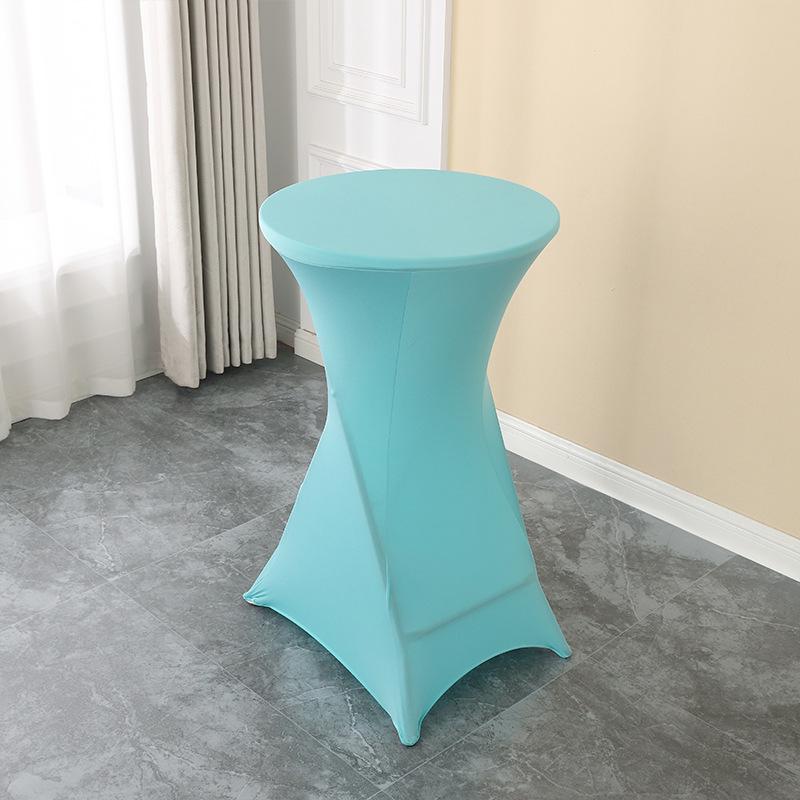 High-End Elastic Table Cover for Banquets & Weddings - Round Cocktail and Bar Skirt