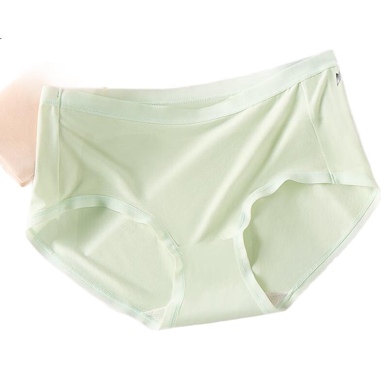 LangSha Modal Women's Underwear, Silk Antibacterial Crotch, High-Elasticity Comfortable Breathable Mid-Rise Young Women's Triangle Briefs Shorts