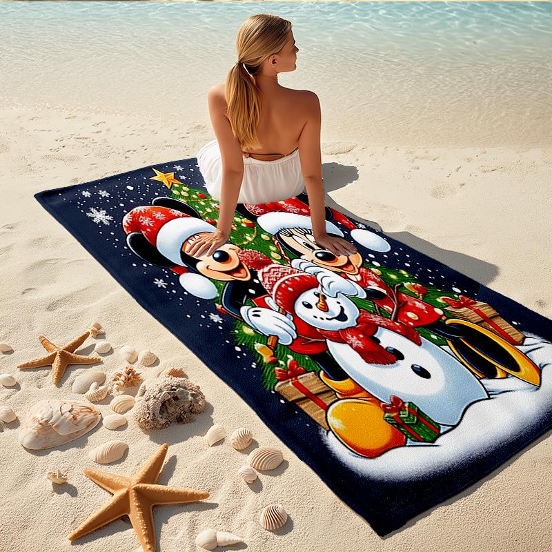 1Pc Christmas Mickey Minnie Beach Towel Quick Dry Multiuse For Beach Pool Gym Yoga Home Travel Christmas Halloween Xmas Gift H1243