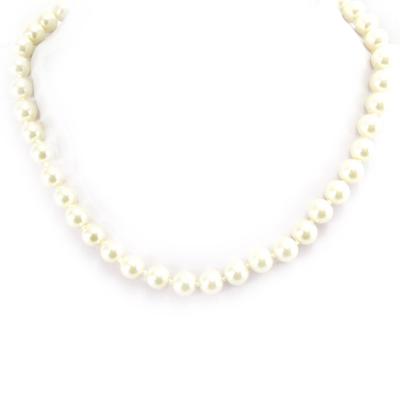 [L1624] - Ecru 'Perla' Necklace (8 Mm)