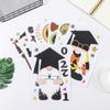 9 Pcs/set Wall Sticker Pvc Graduation Season Stickers Electrostatic Window Stickers