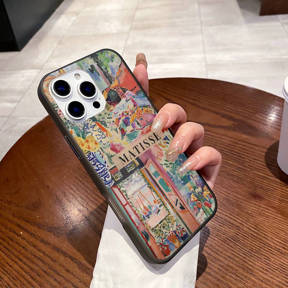 Henri Matisse Art Painting Phone Case Corrugated Pattern Phone Case For iPhone 17 Air 16 15Plus Pro Max Matte Shockprooof Cover