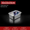 Rechteckiges Lebensmitteltablett aus Edelstahl 304