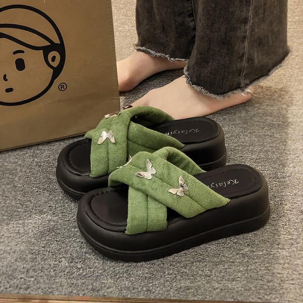 

Fashion Female Shoes Slippers Flat Platform Slides Fashion 2025 Summer Luxury Shoes Ladies Slippers Slipers Women Platform Luxury Slide 35