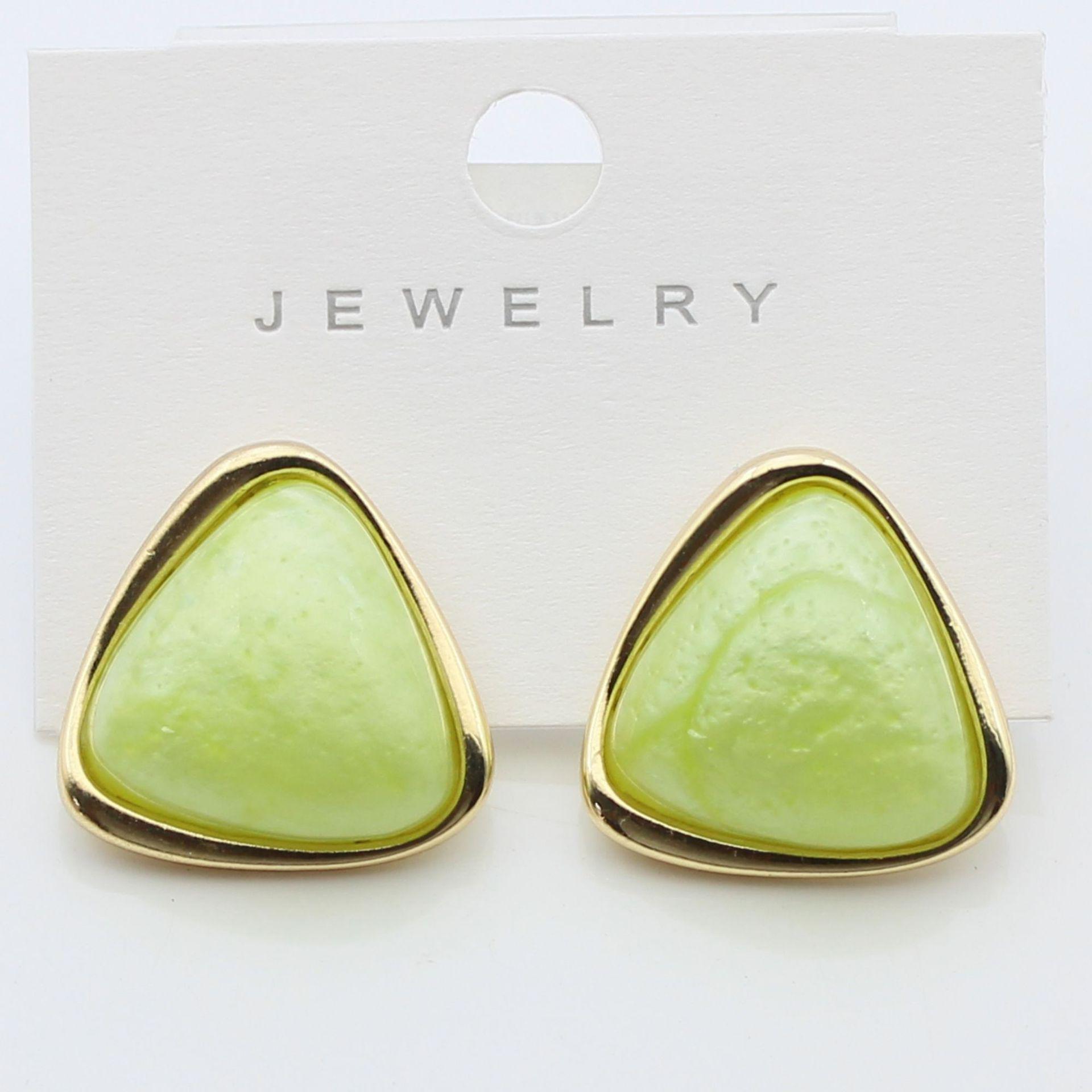 

Korean Style Candy Color Resin Oval Stud Earrings - Sweet, Simple, Versatile, Fairy Fresh Design