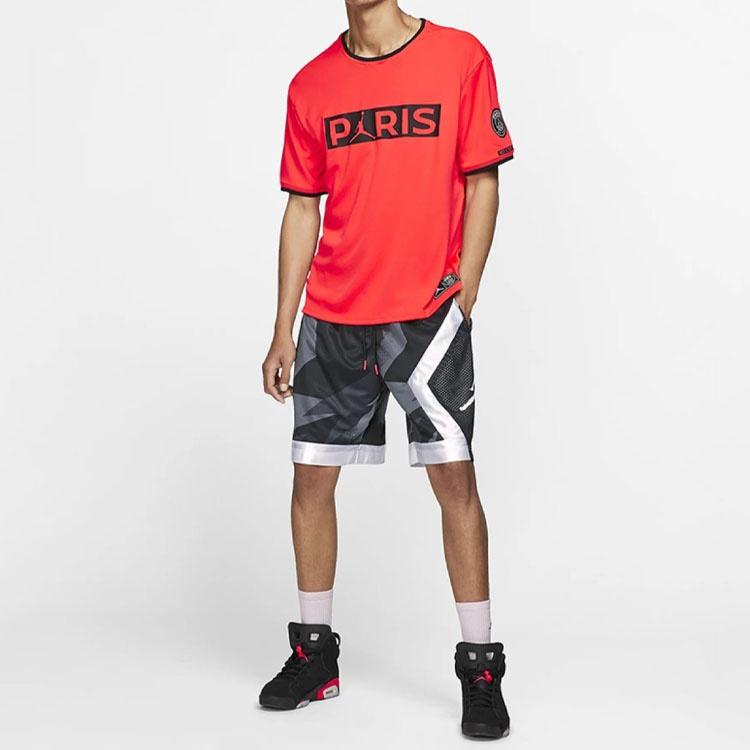 Air Jordan PSG T-shirt 'Orange Red' Men's BQ8359-612