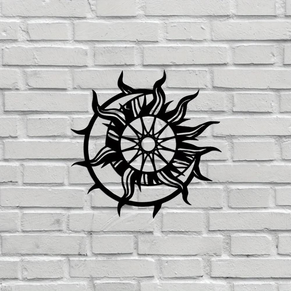 Sun Wall Decor - Metal Masterpiece for Interior Home, Modern Art Adorning Living Room and Office, Metal Wall Hanging Delight