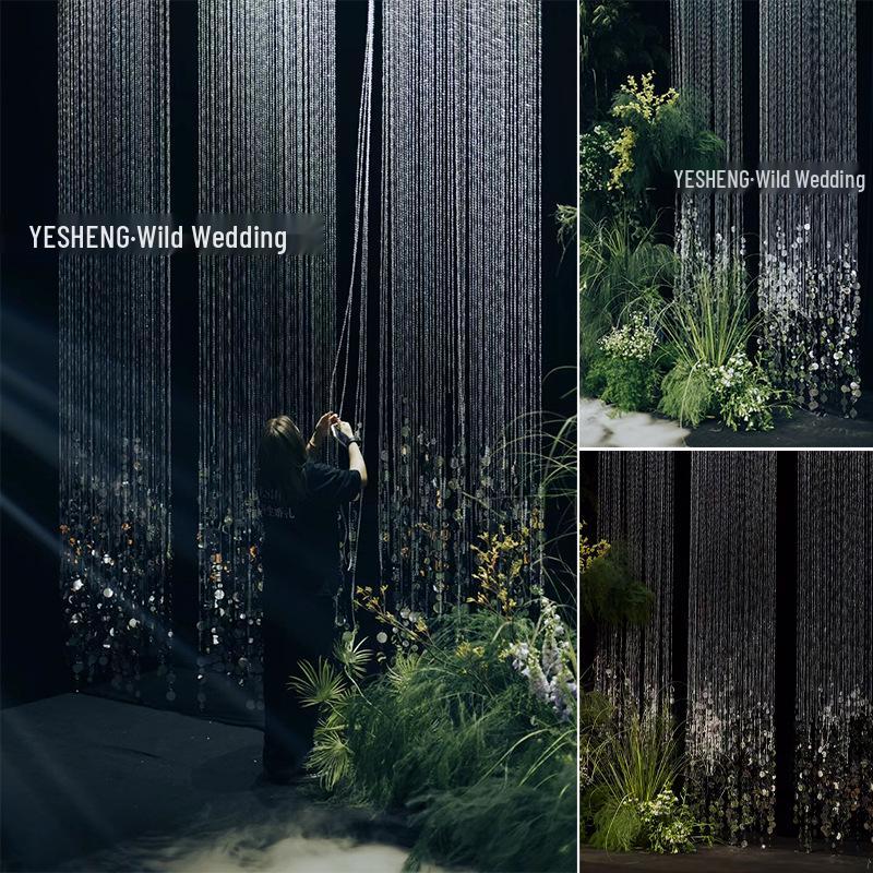 

Срібна сітка з паєтками для фону: Вечірка, День народження та Святковий фотореквізит для прикраси