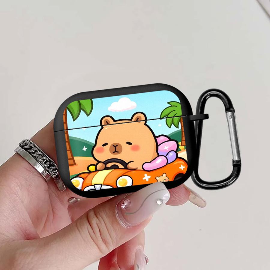 

Cartoon Kapibala Orange Car Earphone Cases Cover Case For Airpods 3 Pro 4 1 2 Pro2 Pro3 Airpods 1