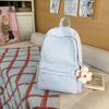 New letter-embroidered backpack for girls, large capacity, lightweight, stylish school backpack for middle and high school girls