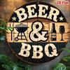 Metal Tin Sign Vintage Beer BBQ Pub Decor Wall Art