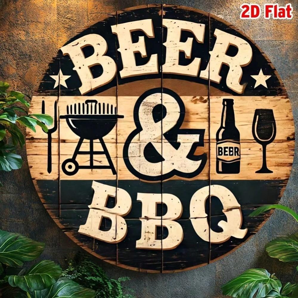 Metal Tin Sign Vintage Beer BBQ Pub Decor Wall Art