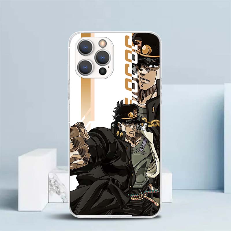 JoJo Bizarre Adventure Anime Soft Cover for iPhone 16 17 Air 15 14 Pro Max 16E Phone Case 13 Mini 12 11 7 SE 8 Print Pattern Fit