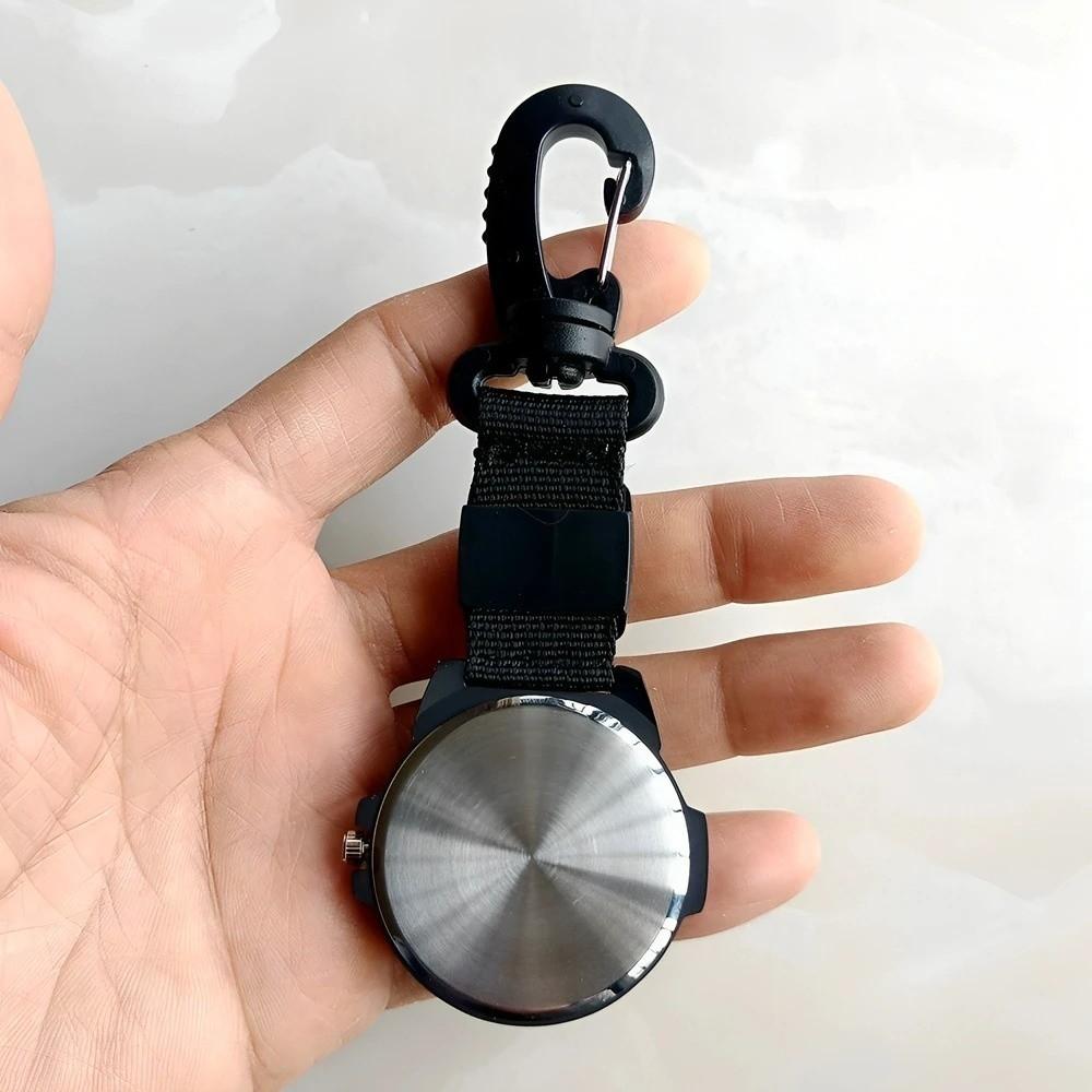 Mit Kompass Kompass Uhr Schwarzer Karabiner Uhr Unisex Outdoor Uhr Outdoor Sport