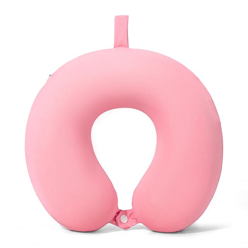Summer U-Shaped Ice Silk Cool Travel Neck Pillow: Breathable, Portable Nap Support Souvenir