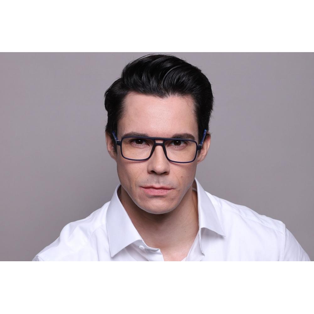 Full Rim Pilot Shiny Transparent Blue Smartbuy Collection Hilarion M7038 C4 Fashion Unisex Eyeglasses