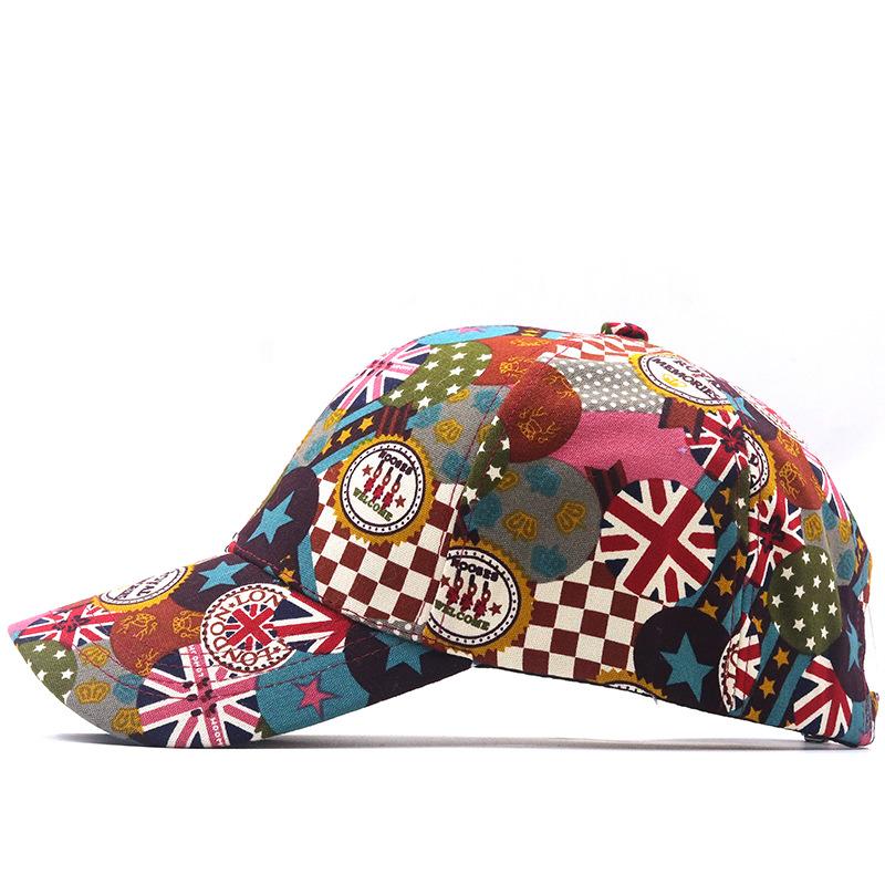 European and American New Rice Flag Graffiti Baseball Cap Men's and Women's Fashion Trendy Brand Cap Summer Visor Hat