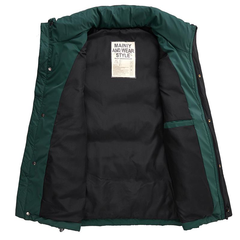 Men's MJ919 Winter Casual White Duck Down Vest - Warm, Versatile, Loose-Fit Outerwear