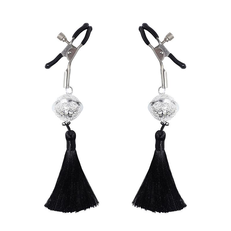 1 Pair Metal Bells Nipple Clamps With Tassel For Women Flirting Teasing Exotic Intimate Body Jewelry Pleasure Accessory