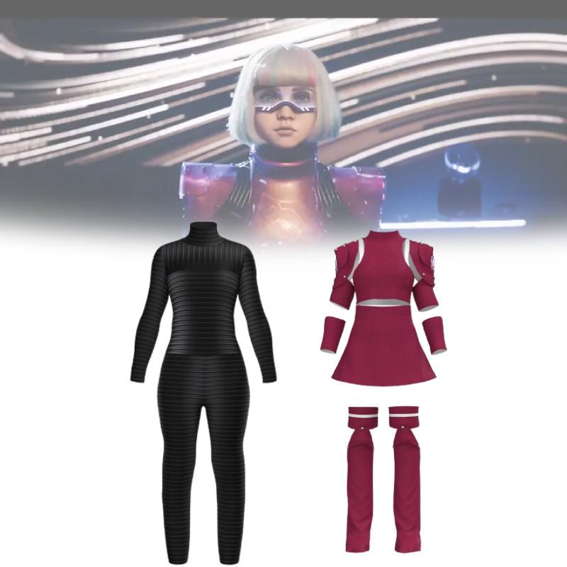 M3gan Theme Cosplay Costume Children Polyester Fabric Halloween Anime Clothing