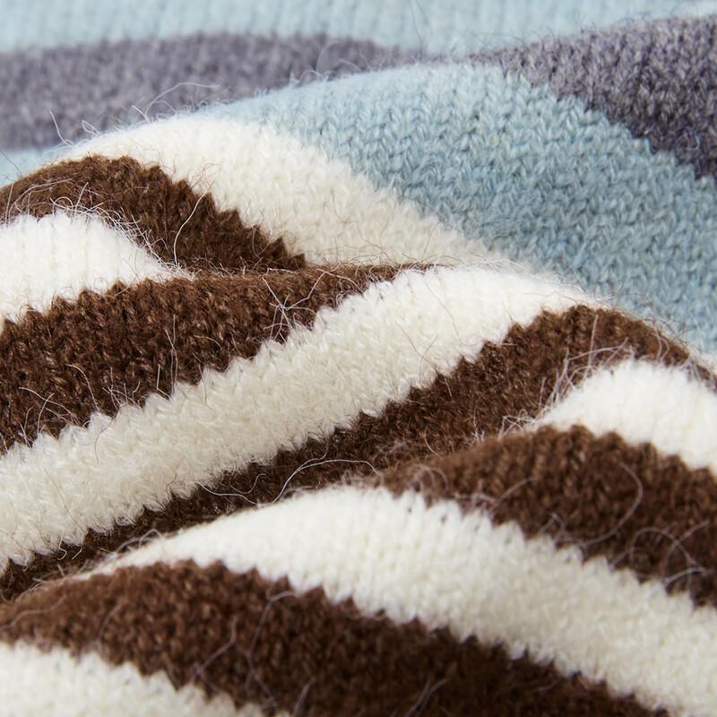 Demana Women's Relaxed Retro Striped Ribbed Knit Cardigan