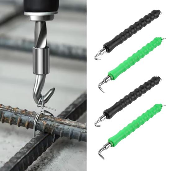 Semi-Automatic Rebar Tying Tool Wire Knotting Pliers Straight Pull Bar Binding Hook Construction Site Rebar Wire Winding Tool