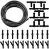 Car Windshield Washer Hose Kit, Universal Flexible 13FT Rubber Water Pump Hose with 30 PCS T/Y/I-Type Hoses Connectors, Auto Windshield Washer Fluid