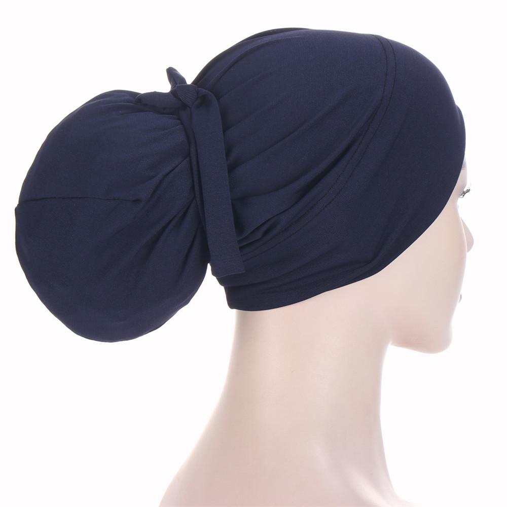 Muslim Hijabs Women Beanies Skullies Knot Bonnet Turban Hair Loss Hat Chemo Cancer Bandanas Arab Islamic Headwrap Headscarf New