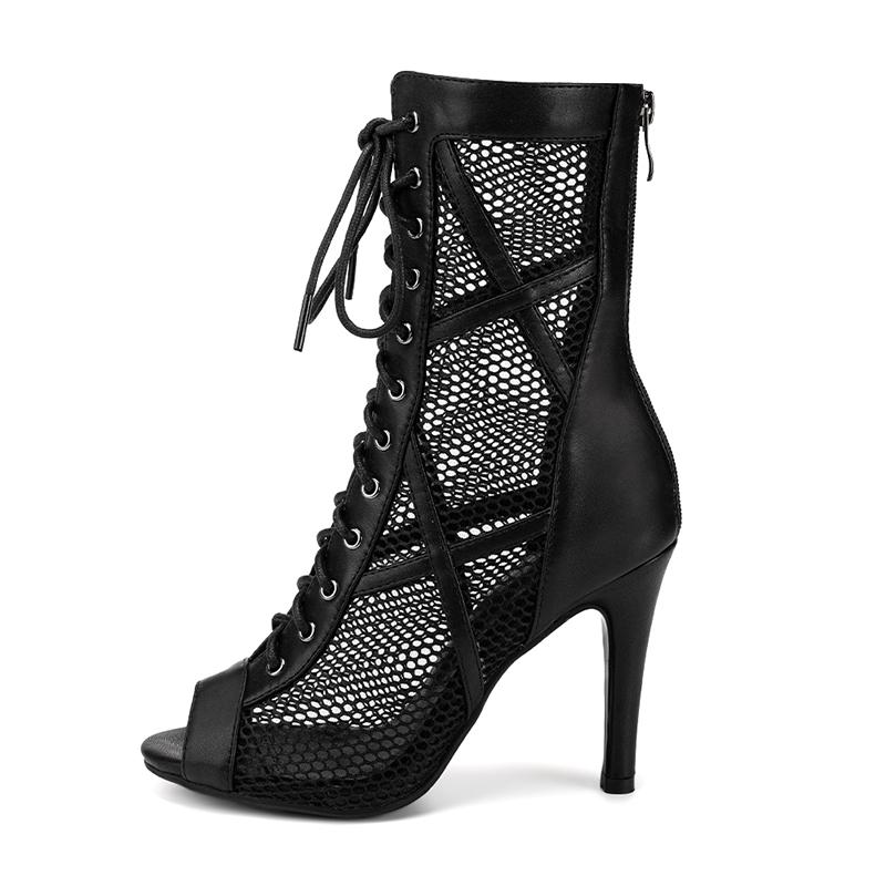 

9.5CM Peep Toe Sexy High Top Jazz Pole Dance Shoes Women s High Heels Dance Shoes Rubber Soled High Heels 35 чёрный