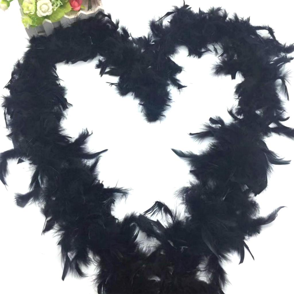 DIY 2M Christmas Tree White Feather Boa Strip Xmas Ribbon Party Garland Decor Christmas Tree White Feather Apparel Fabric DIY Craft