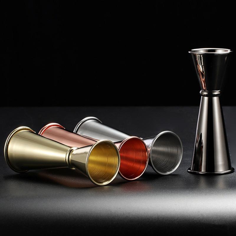 1 Pc Stainless Steel Bar Wine Cocktail Shaker Jigger Single Double Shot Drink Mixer Wine Pourers Measure Cup Bar Tools