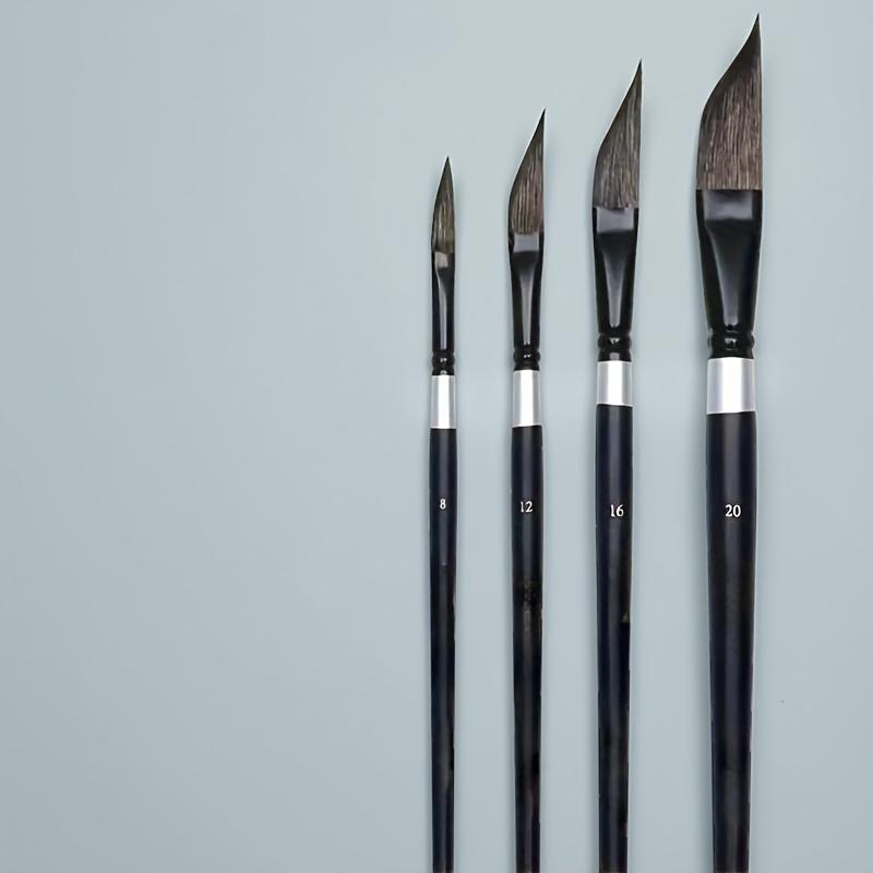 

Набор профессиональных кистей для акварельной живописи, 4 шт./набор, форма «кинжал», импортный нейлоновый ворс, удобная рукоятка, мягкий кончик, прочные для акварели, гуаши 4pcs set