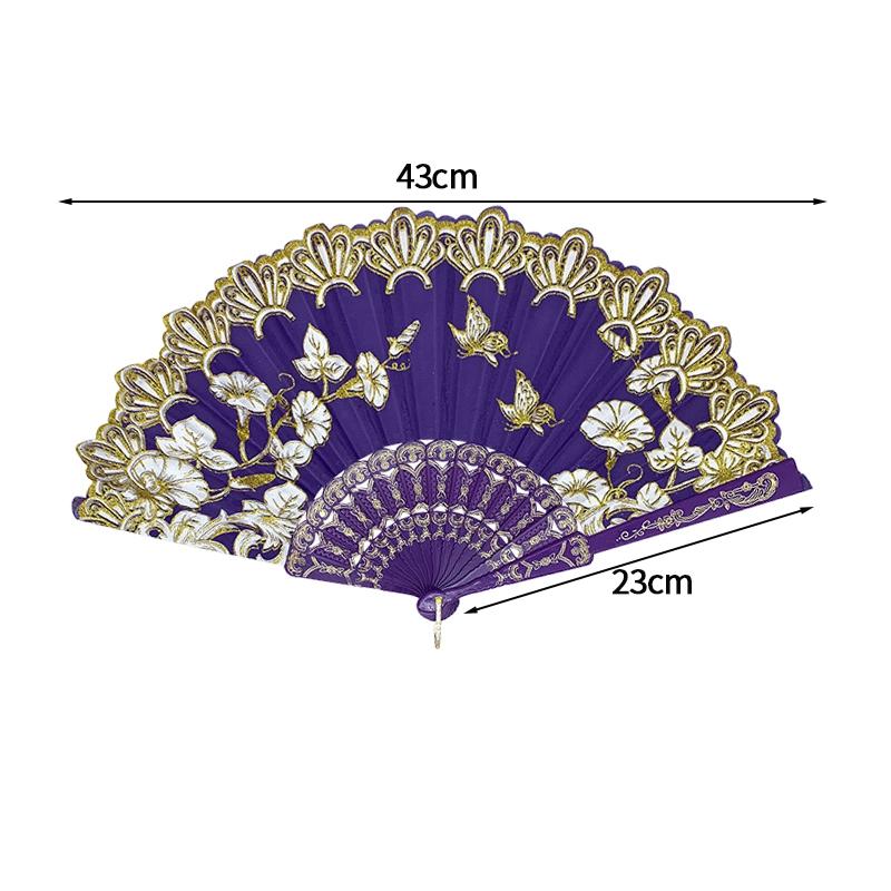 Folding Hand Fans Painting Drawing Decorative Fans Photo Props Hand Fans for Women Dance Fan Wedding Party Home Decor