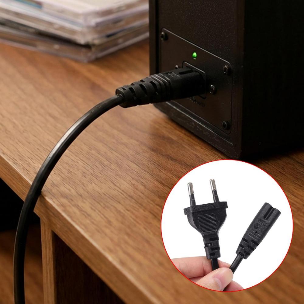 EU Power Cable 2pin Power Extension Cord for Canon Epson Printer Radio Speaker PS4 XBOX One S Desk Lamp Dell Laptop Cable 1-1.8m