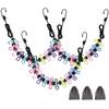 3 Pcs Originality Travel Washing Line with Colorful Clips Portable Elastic Windproof Travel Clothes Rope for Indoor and Outdoor