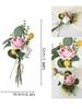 Silk Roses Artificial Bouquets Flower Arrangements Eucalyptus Leaves Wedding Bouquets Table Centerpieces Faux Greenery Stems for Vases Home Decoration