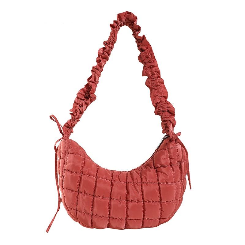 IELGY women's textured embroidered thread single shoulder personalized messenger women's bag