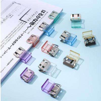 10PCS Small Fresh Push Clip Hand Account Clip Creative Student Test Paper Clip Office Photo File Storage Clip
