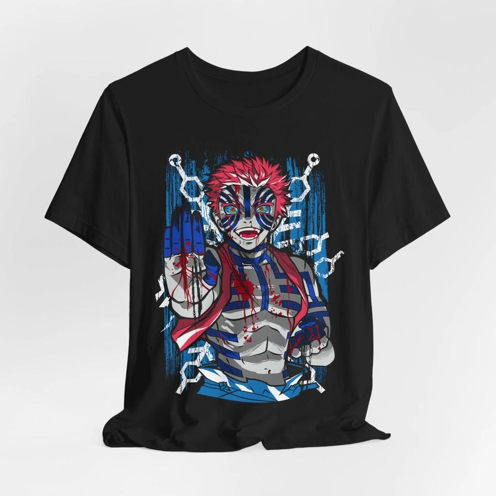Akaza Graphic Tee for Anime Fans, Unisex Jersey Tee, Streetwear Style